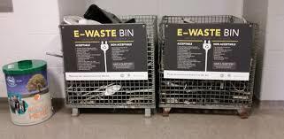 E-waste bins at UMD.